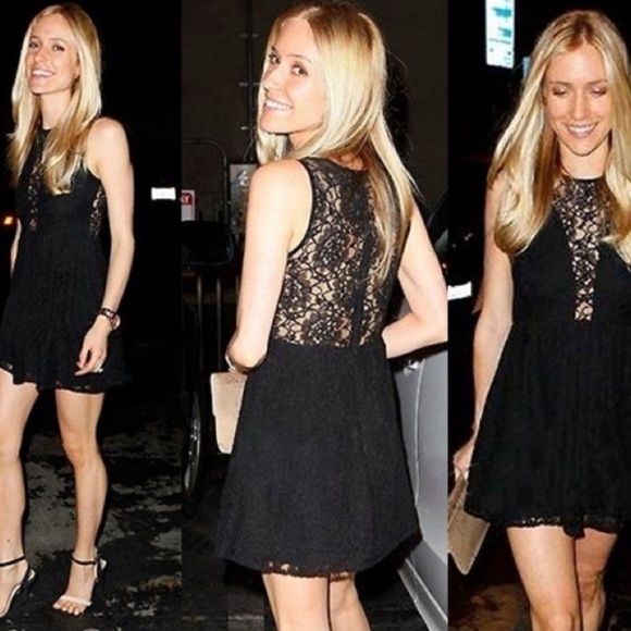 FOR LOVE AND LEMONS Lulu Dress in Black Floral Lace women’s size S - Picture 1 of 8